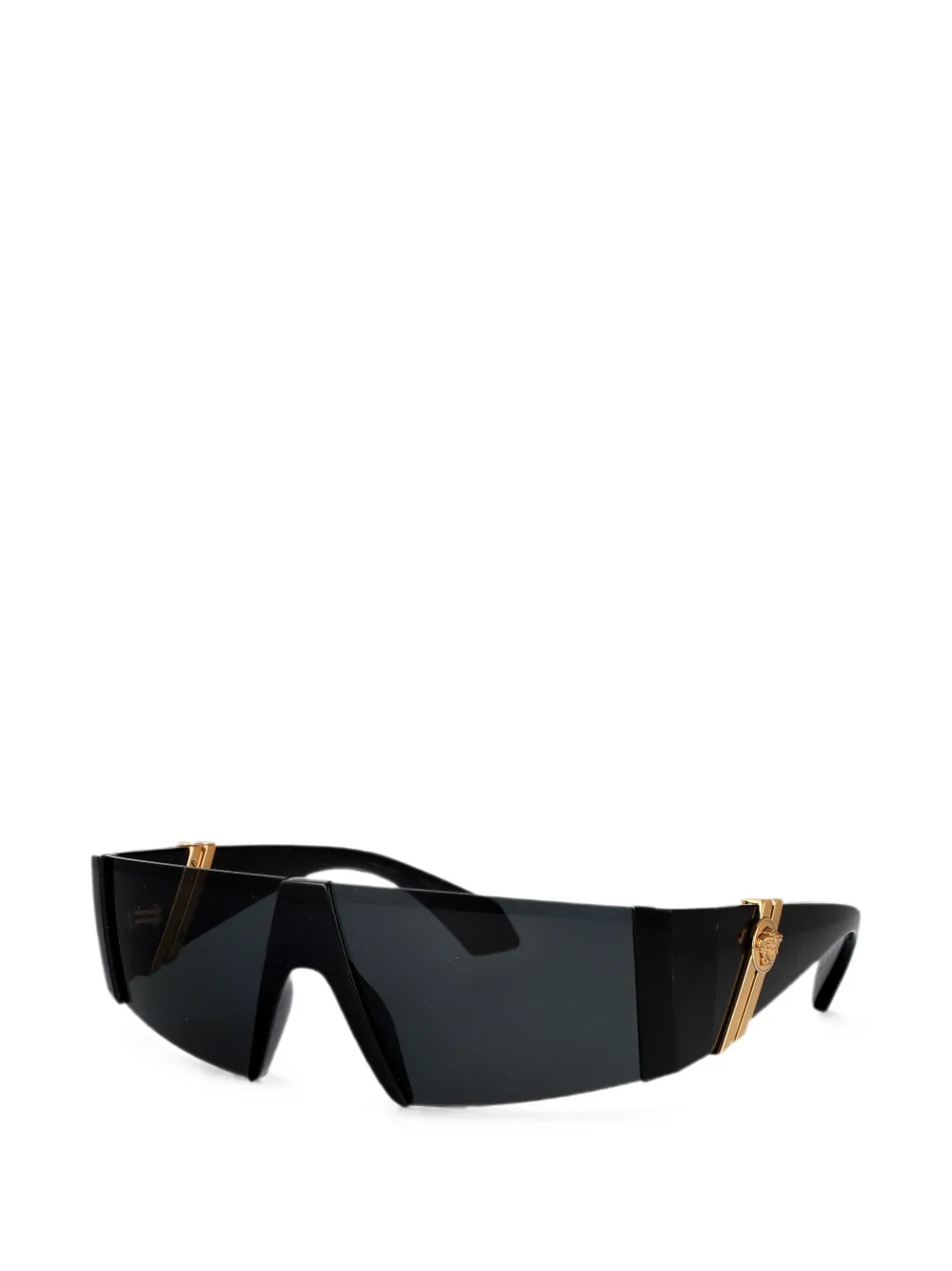 Versace Eyewear Zonnebril met schildvormig montuur en Medusa-plakkaat Zwart