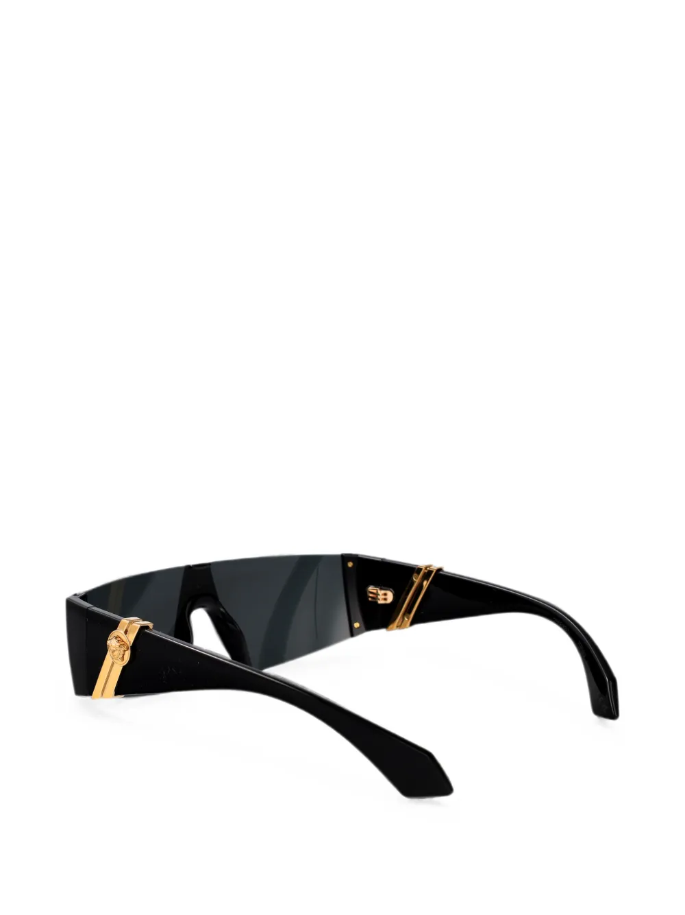Versace Eyewear Zonnebril met schildvormig montuur en Medusa-plakkaat Zwart