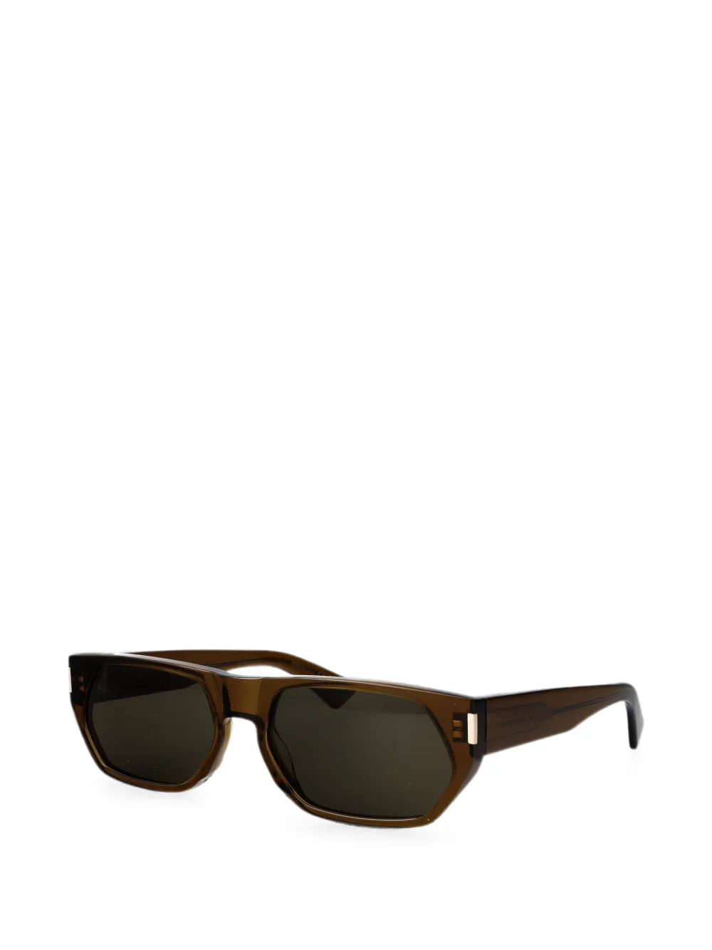 Saint Laurent Eyewear Zonnebril met geometrisch montuur Bruin
