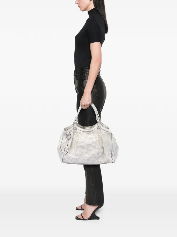 Gucci Pre-Owned 2016-2026 ラージ ディアマンテ ラフィア スーキー 