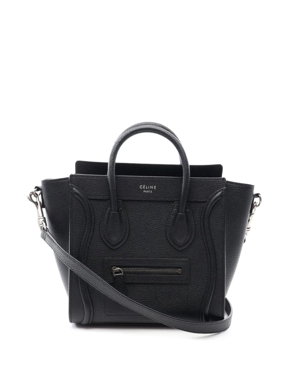 Celine Pre-Owned 2000-2026 Nano Leather Luggage Tote handbag - Nero