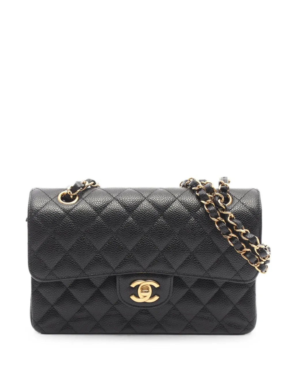 CHANEL Pre-Owned 2010s Double Flap Caviar-leather shoulder bag - Nero