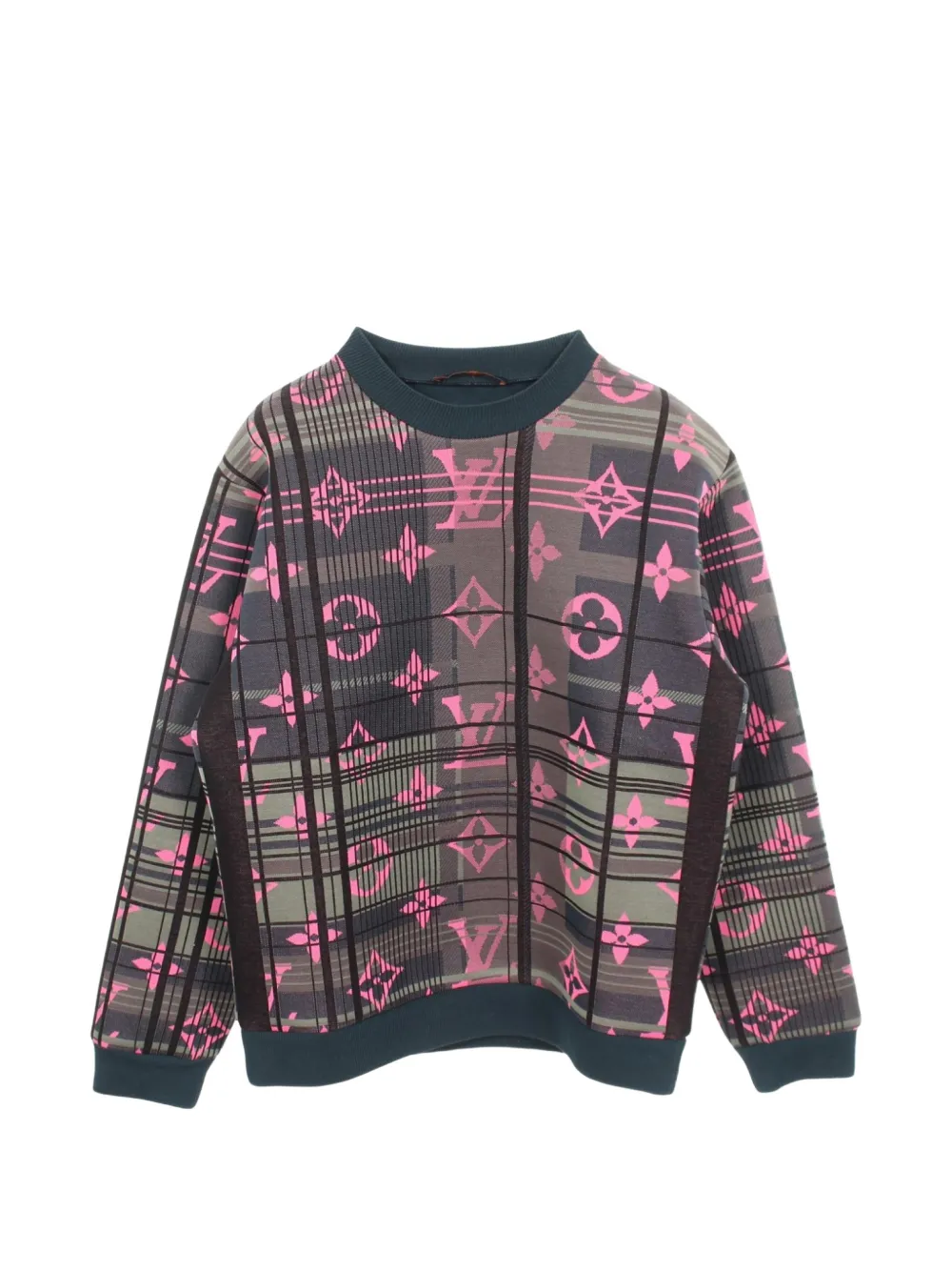 Louis Vuitton Pre-Owned 2010s jacquard sweatshirt - Verde