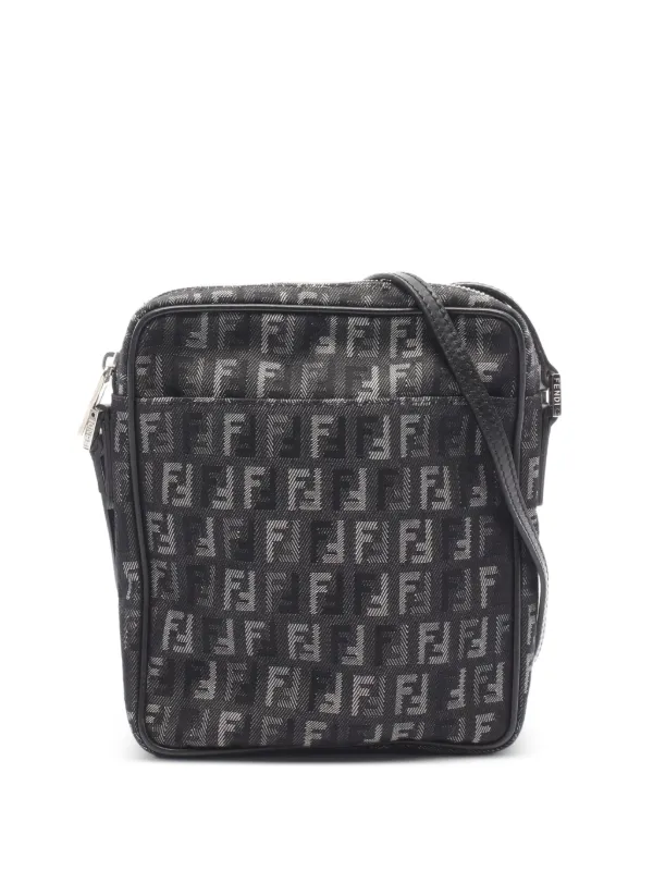 Fendi Pre-owned 2000s Zucchino Crossbody Bag in Black