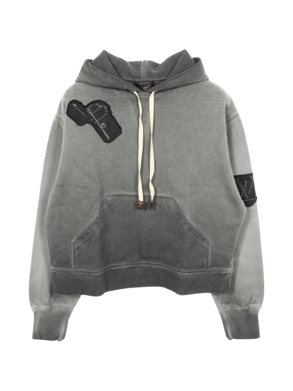 Louis Vuitton Pre-Owned 2020s logo-patch hoodie - Grigio