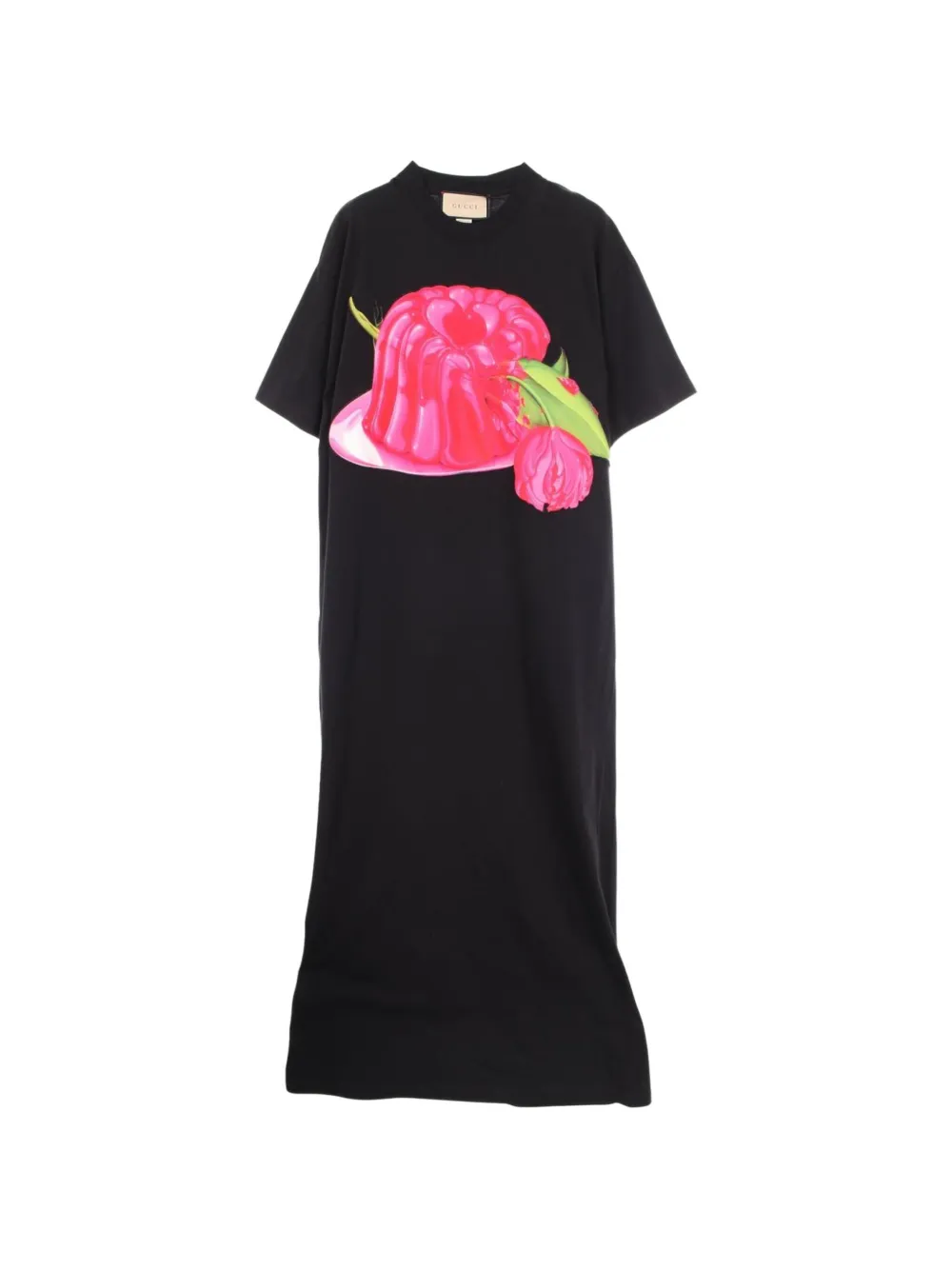 Gucci Pre-Owned 2010s Rose Print logo dress - Nero