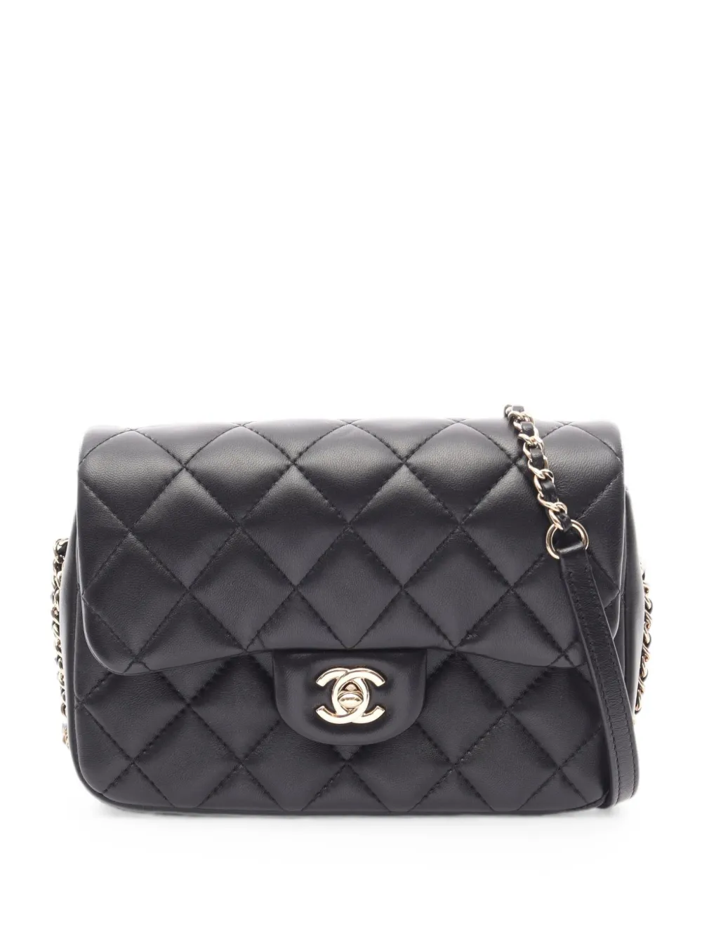CHANEL Pre-Owned 2019 matelassé Pearl chain shoulder bag - Nero