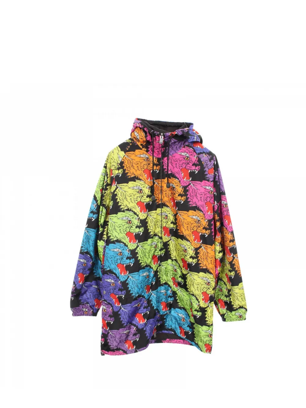 Gucci Pre-Owned 2010s Psychedelic Panther parka jacket - Nero