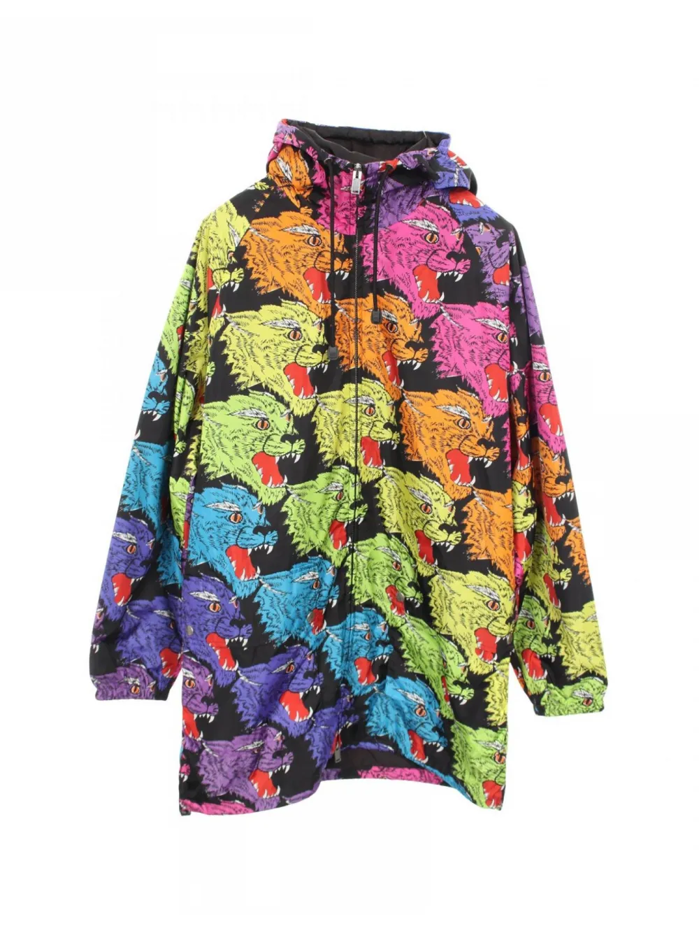 Gucci Pre-Owned 2010s Psychedelic Panther parka jacket - Nero