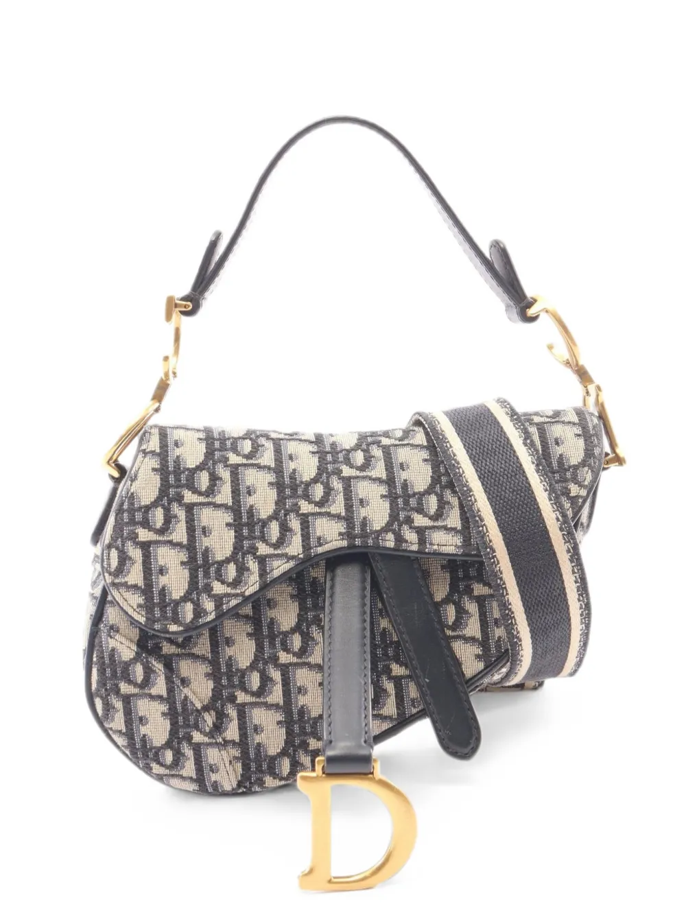 Christian Dior Pre-Owned 2010s Oblique jacquard Saddle mini tote bag - Toni neutri