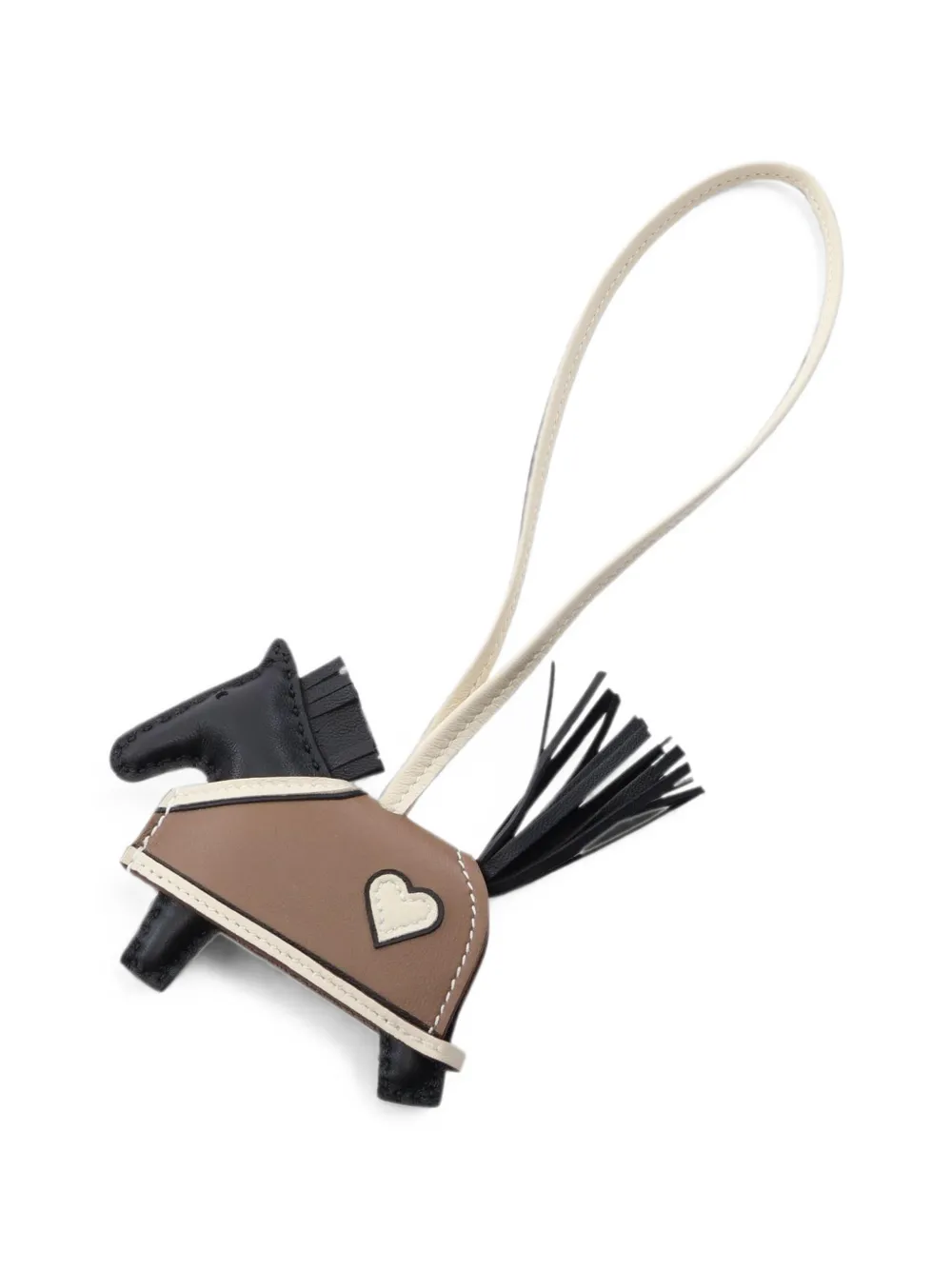 Hermès Pre-Owned 2026 PM Rodeo Coeur bag charm - Marrone