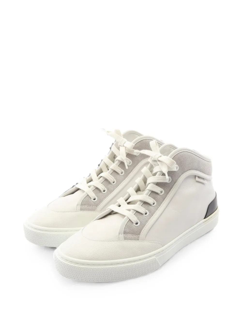 Hermès Pre-Owned 2010s panelled high-top sneakers - Toni neutri