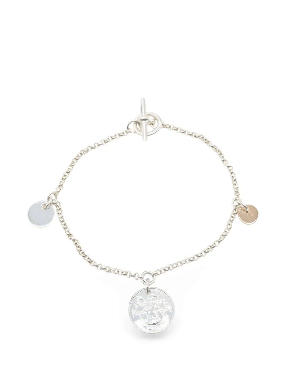 Hermès Pre-Owned 2010s Ex-Libris charm bracelet - Silber