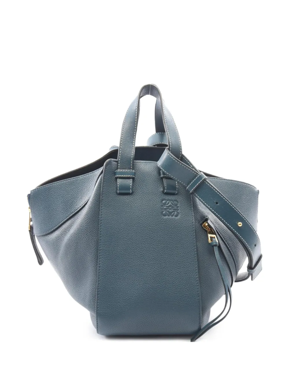 Loewe Pre-Owned 2000s small Hammock leather tote bag - Blau