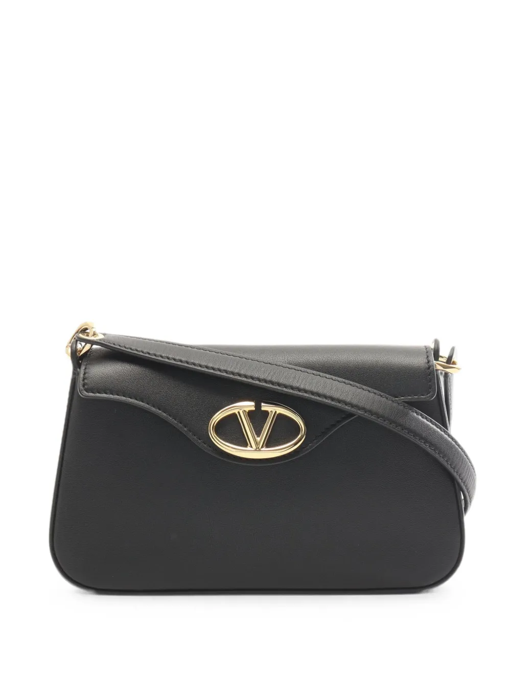 Valentino Garavani Pre-Owned 2010s VLogo leather shoulder bag - Nero