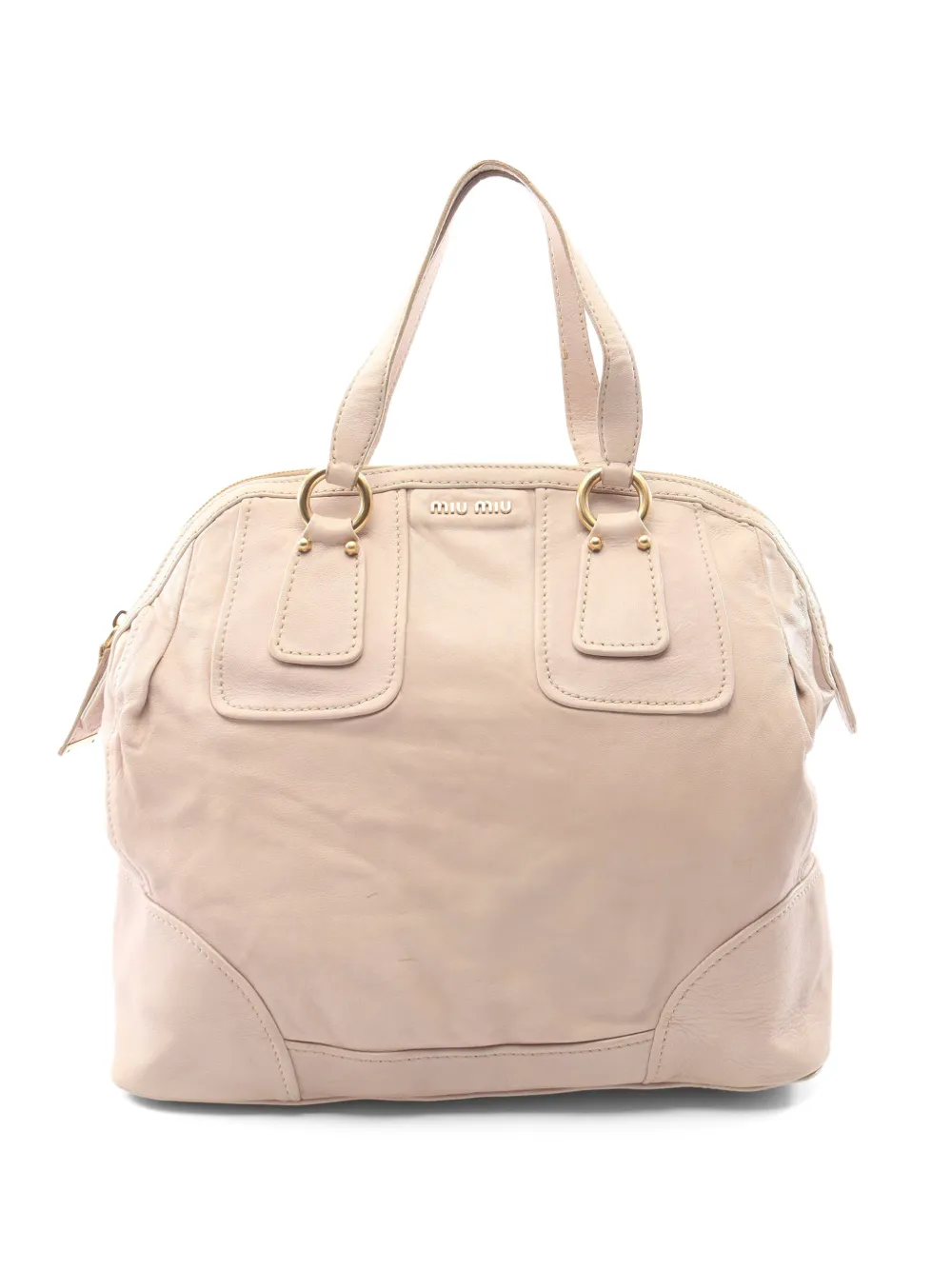 Miu Miu Pre-Owned 2000s Boston Tasche - Nude