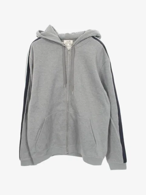 Hermès Pre-Owned 2010s side-stripe zip-up hoodie