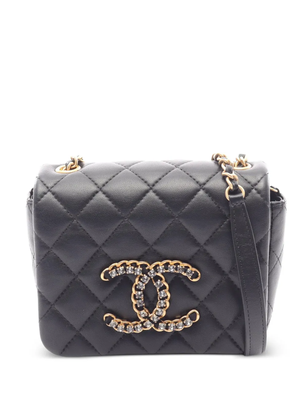 CHANEL Pre-Owned 2010s Matelassé CC shoulder bag - Black