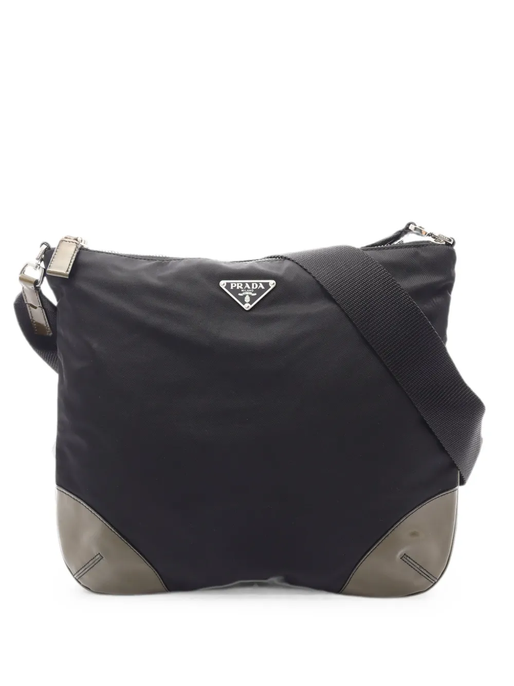 Prada Pre-Owned 2000s Tessuto patent-leather shoulder bag - Nero
