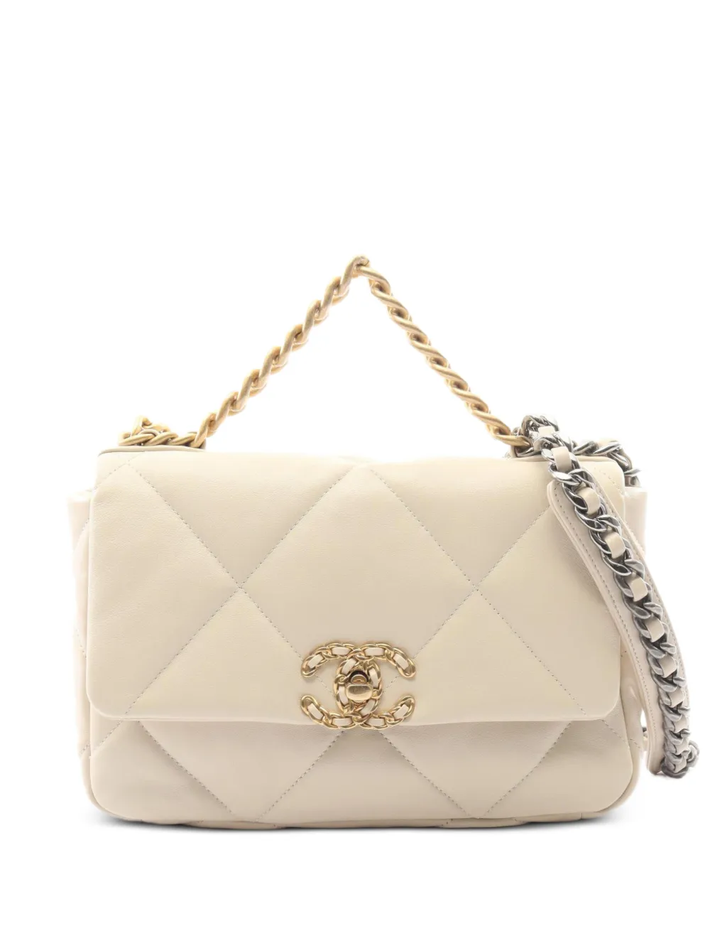 CHANEL Pre-Owned Borsa a spalla 19 Dizeneuf matelassé 2020-2021 - Toni neutri