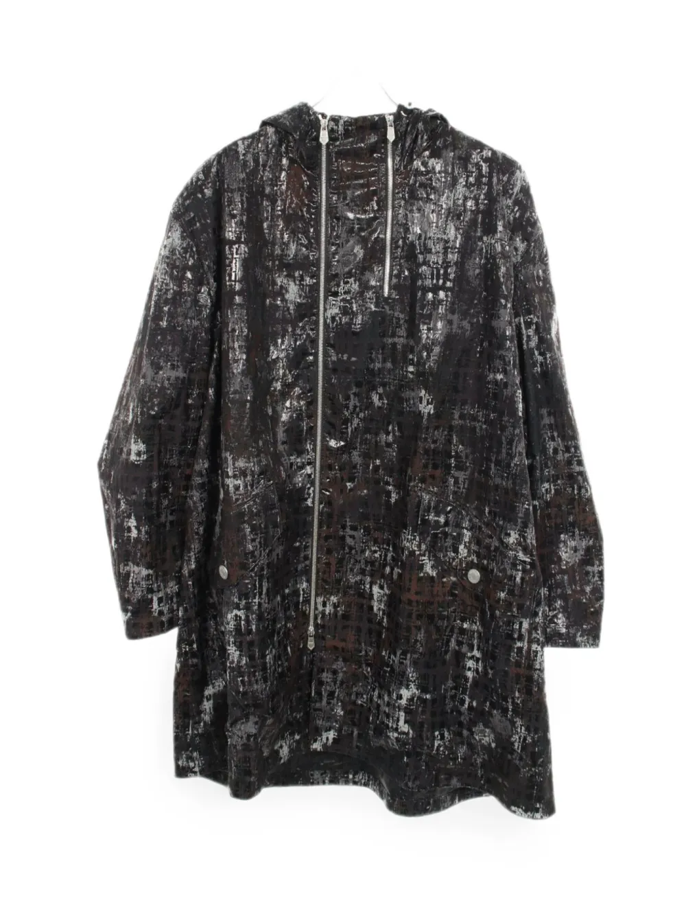 Hermès Pre-Owned 2010s Serie button hooded coat - Black