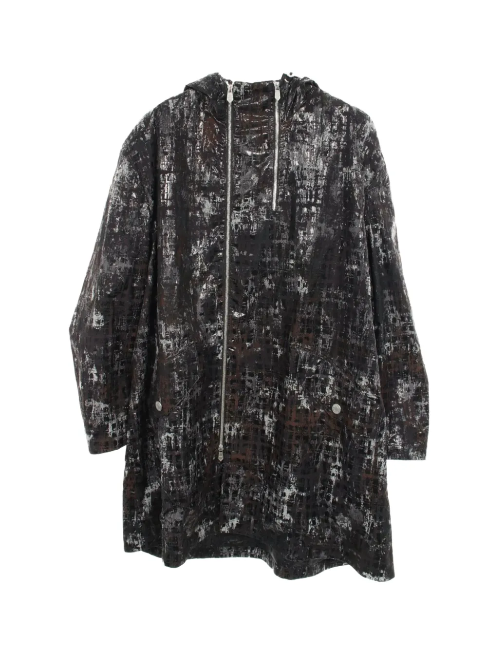 Hermès Pre-Owned 2010s Serie button hooded coat - Schwarz