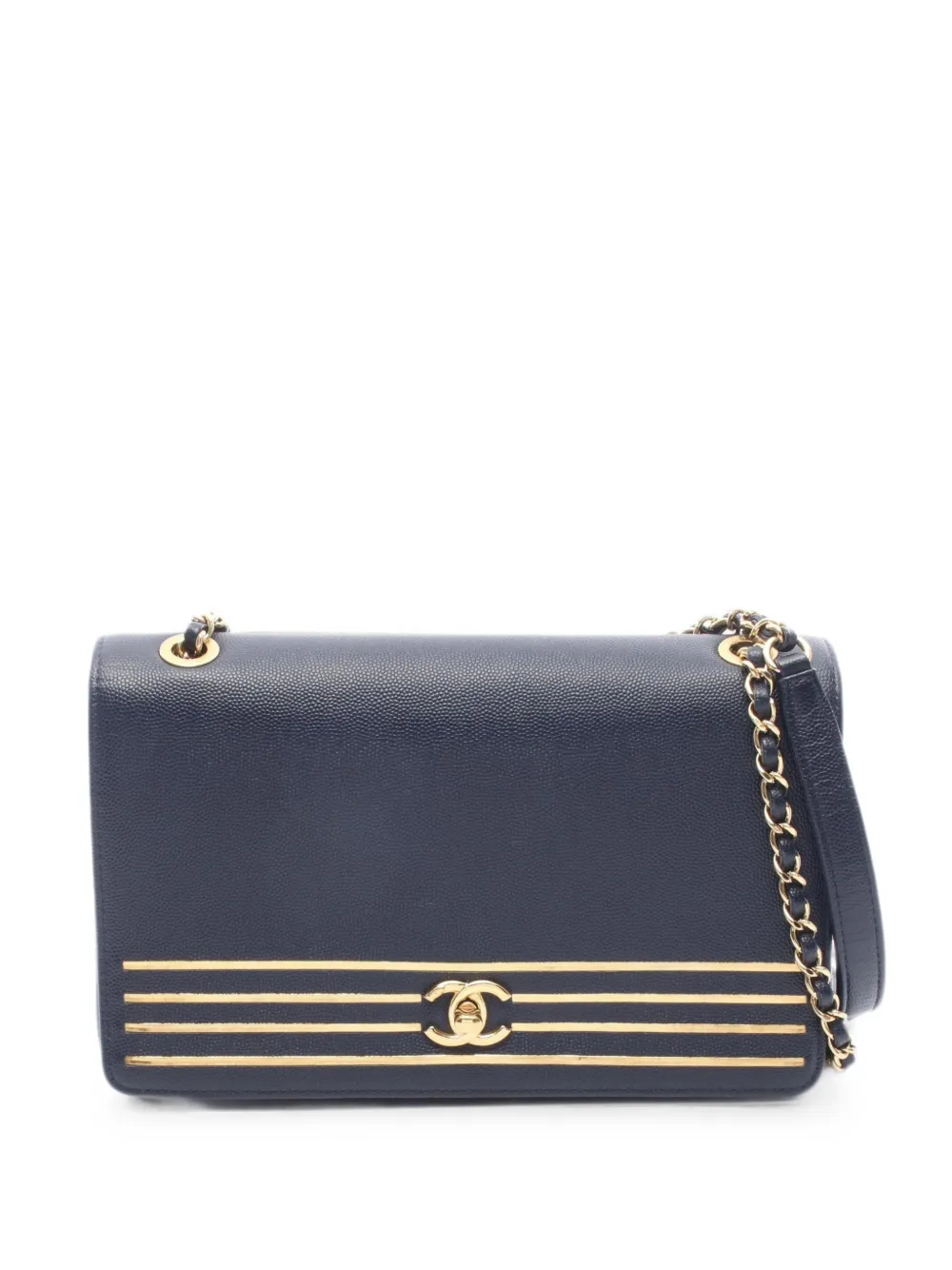 CHANEL Pre-Owned 2019 Coco Mark chain shoulder bag - Blu