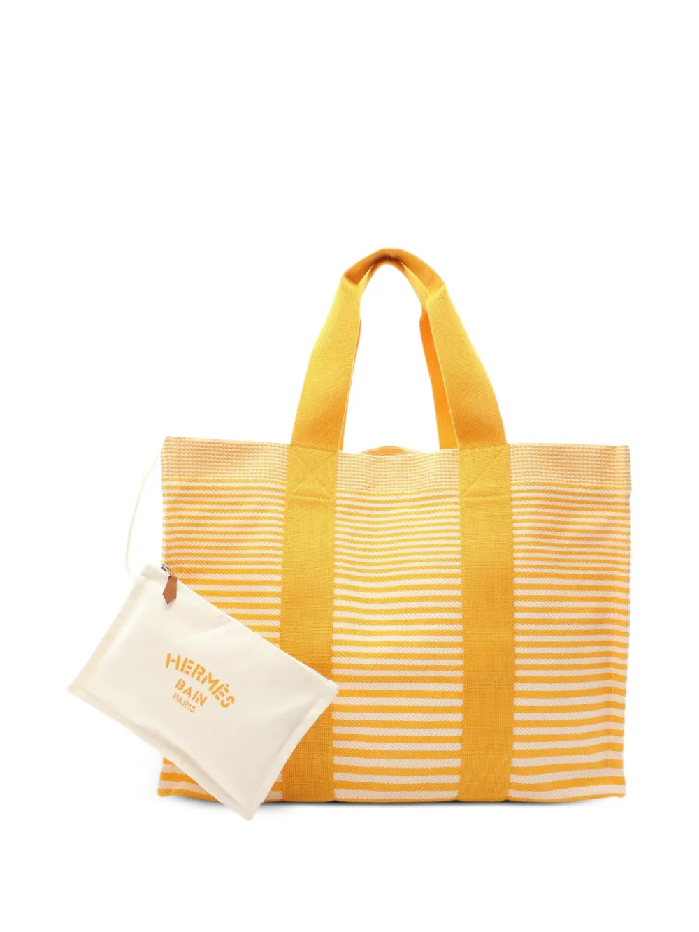 Hermès Pre-Owned 2010s Bayadère pouch tote bag - Gelb