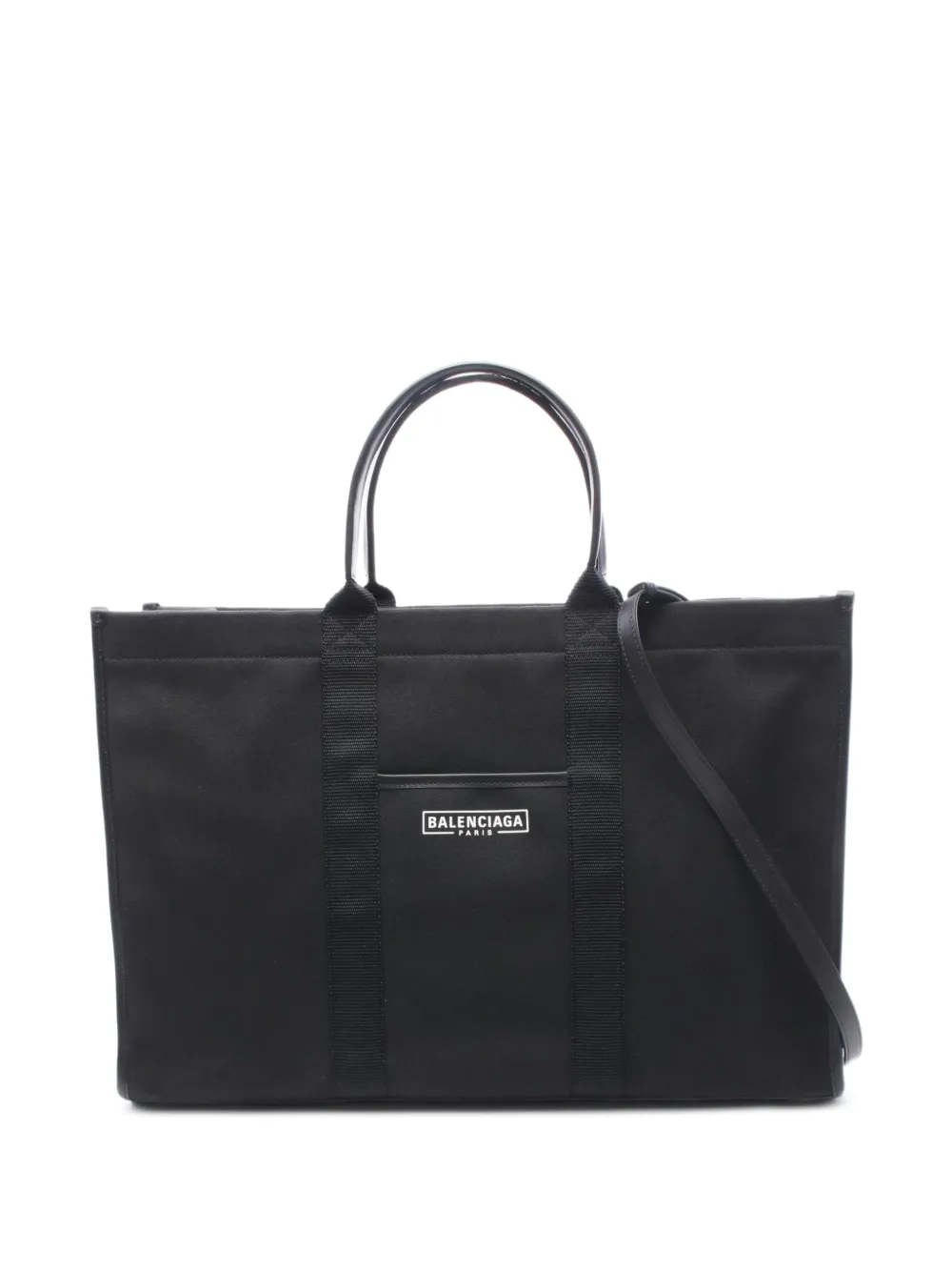 Balenciaga Pre-Owned 2010s large Hardware leather-trim tote bag - Schwarz