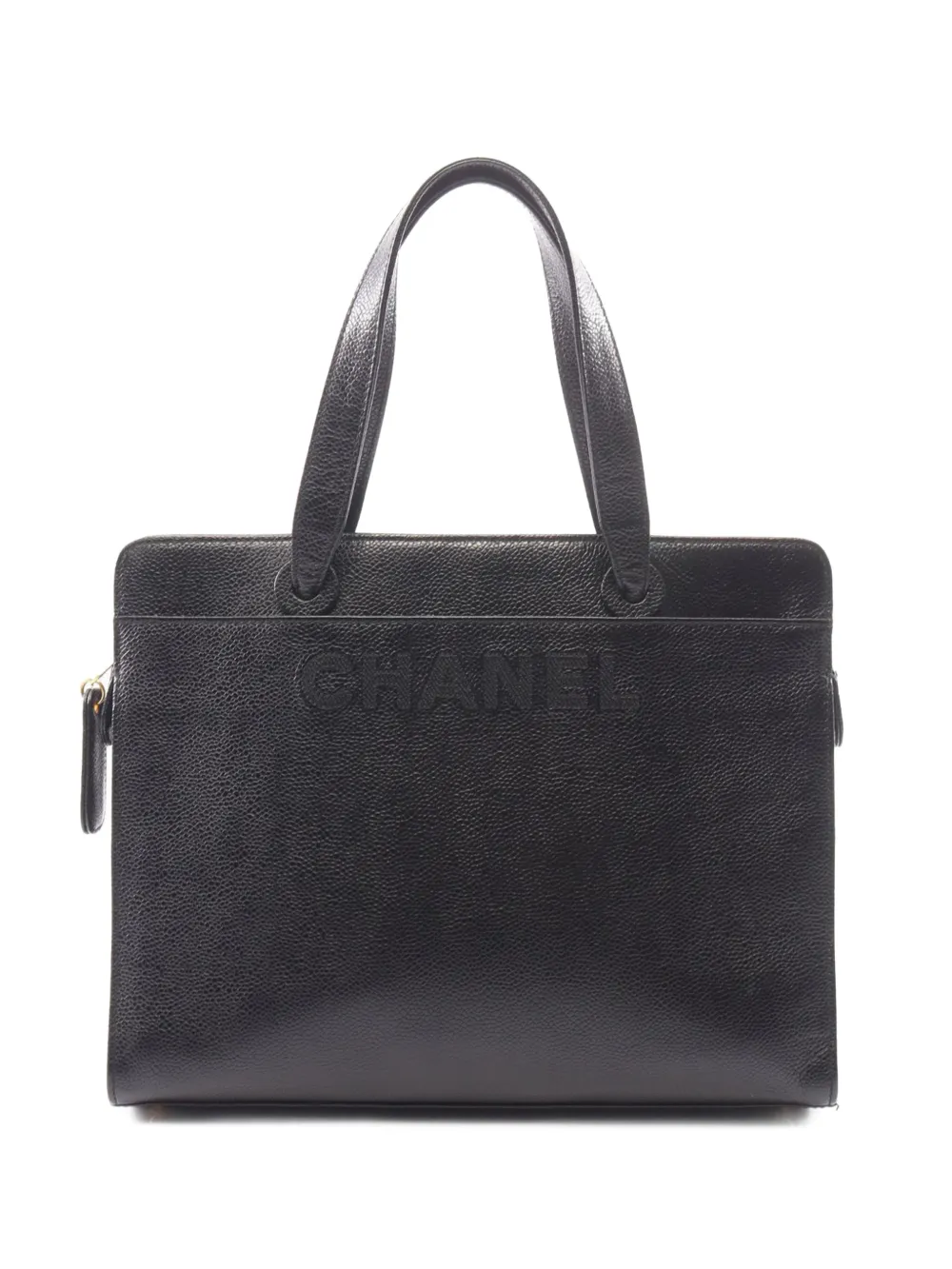 CHANEL Pre-Owned 1997-1999 logo-detail tote bag - Black