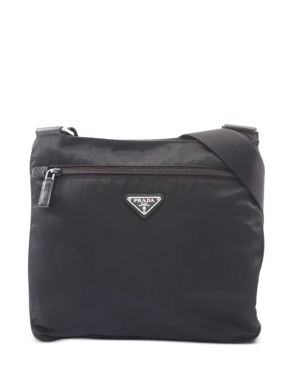 Prada Pre-Owned 2000s triangle-logo shoulder bag - Black