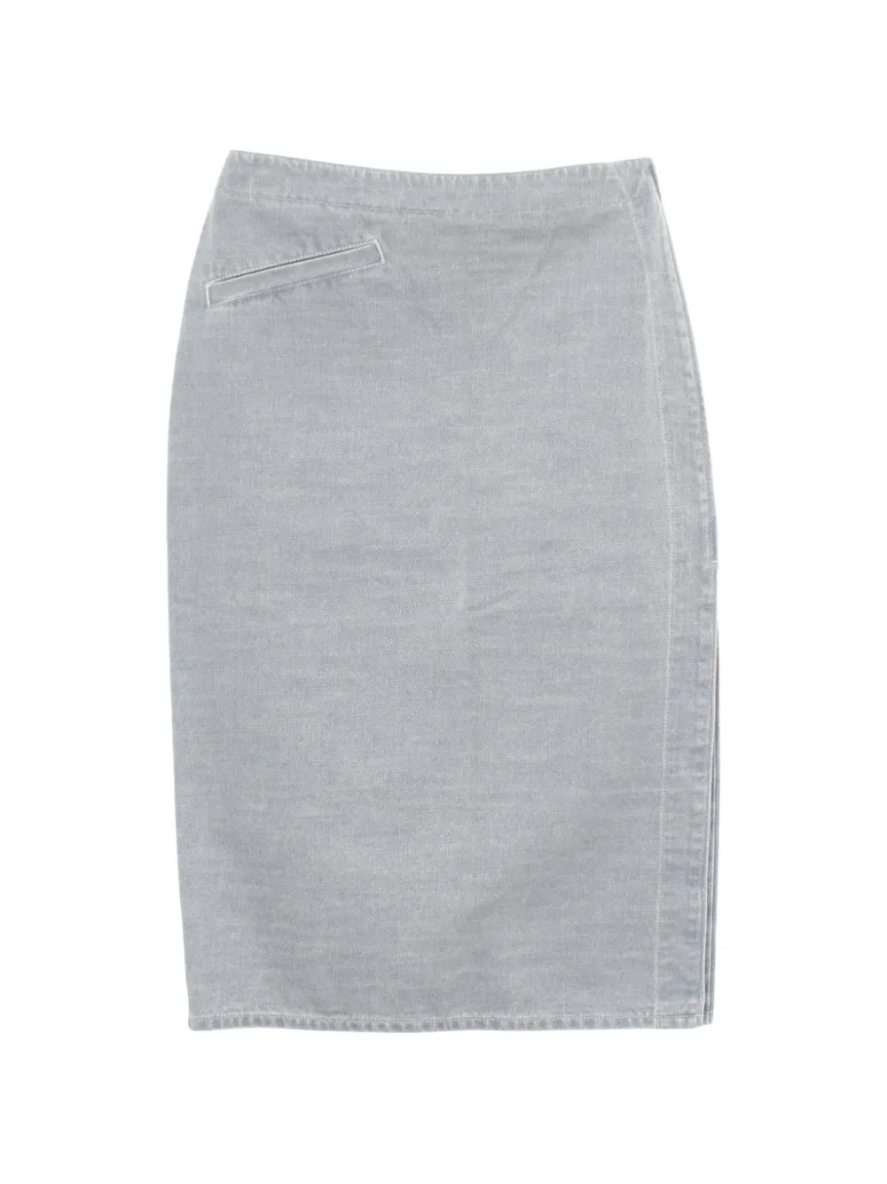 Fendi Pre-Owned 2010s logo-embossed denim mini skirt - Blu