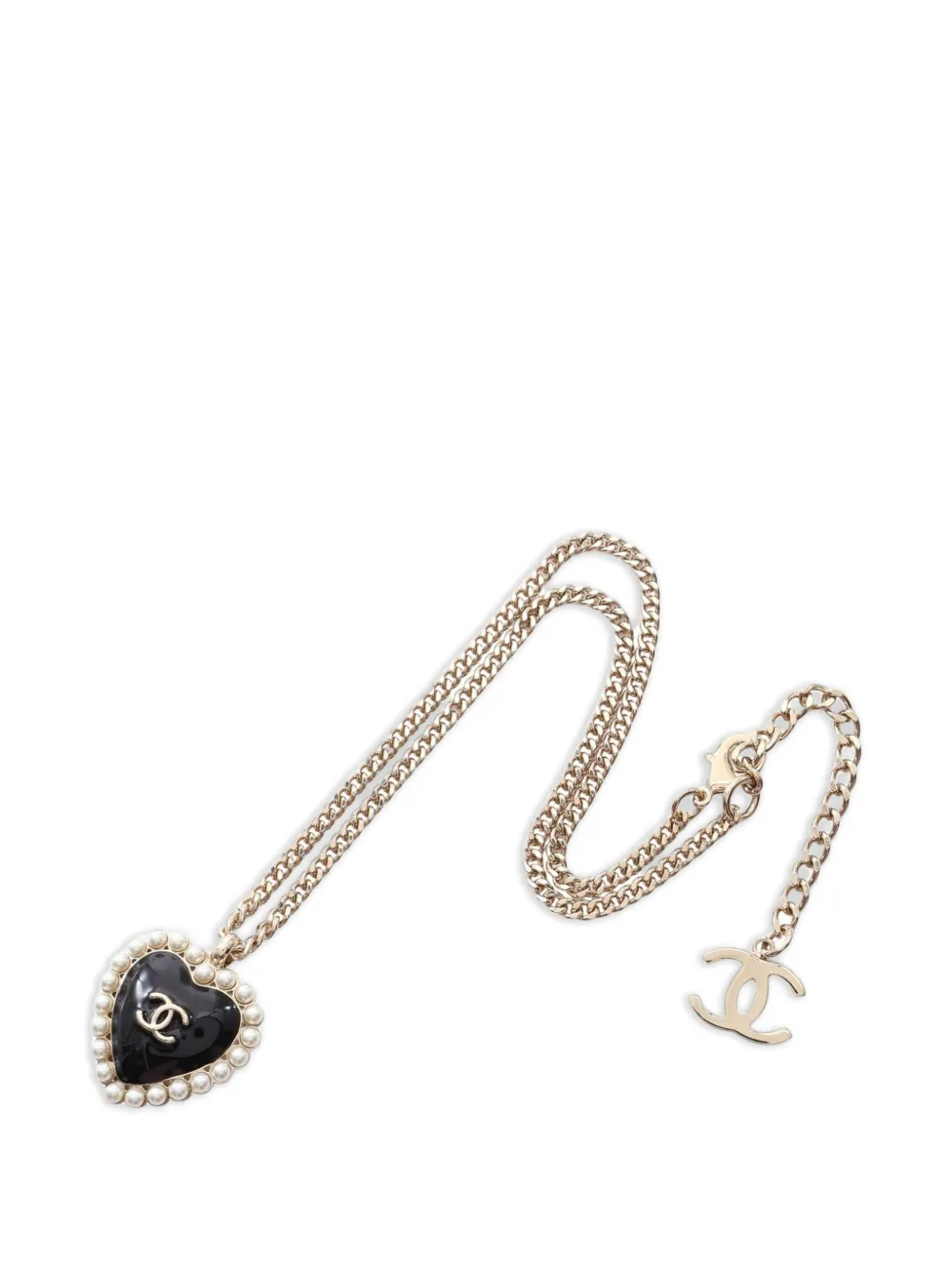 CHANEL Pre-Owned Coco Mark faux-pearl necklace - Gold