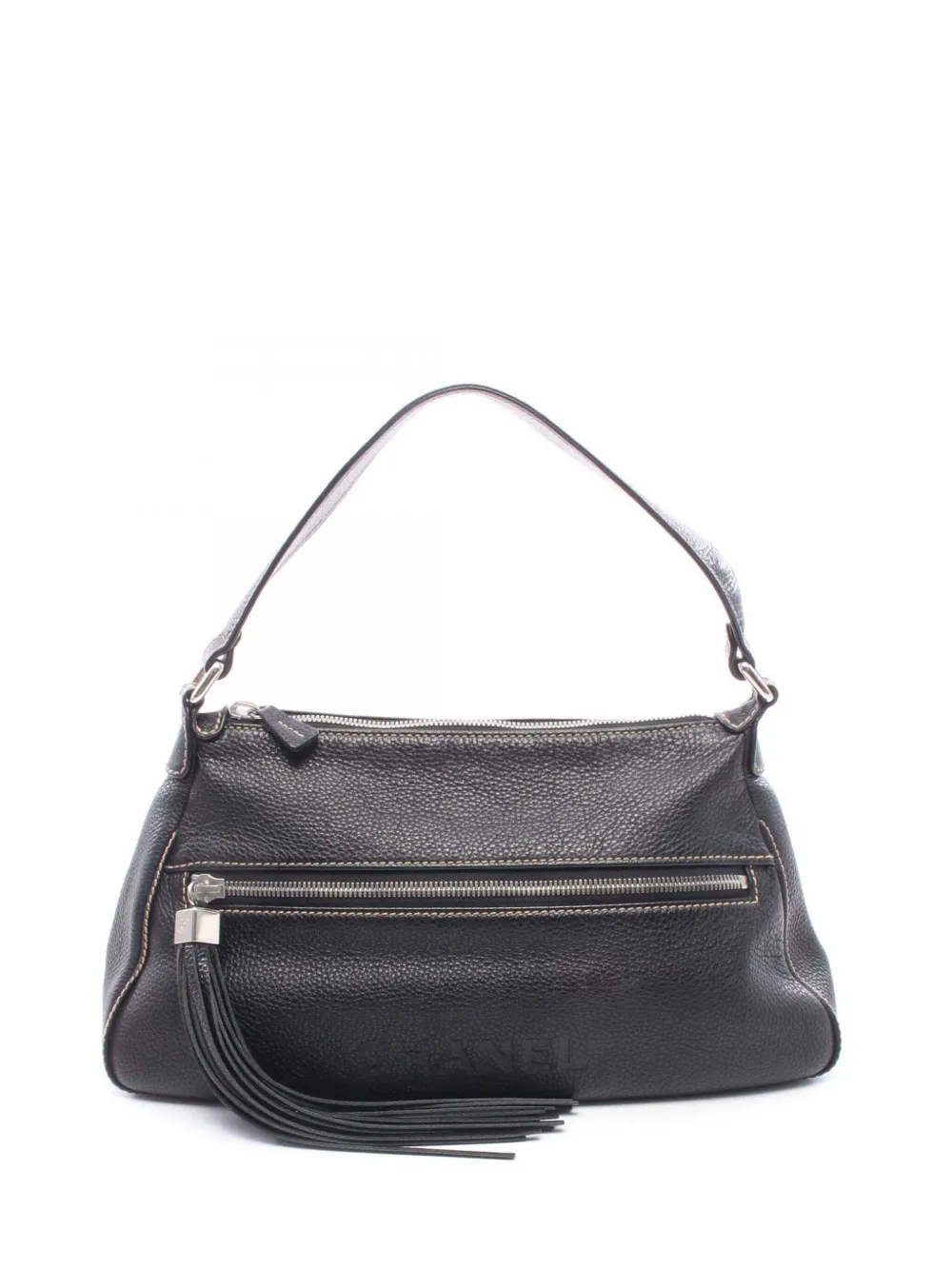 CHANEL Pre-Owned 2003-2004 Grained Calfskin Tassel shoulder bag - Nero