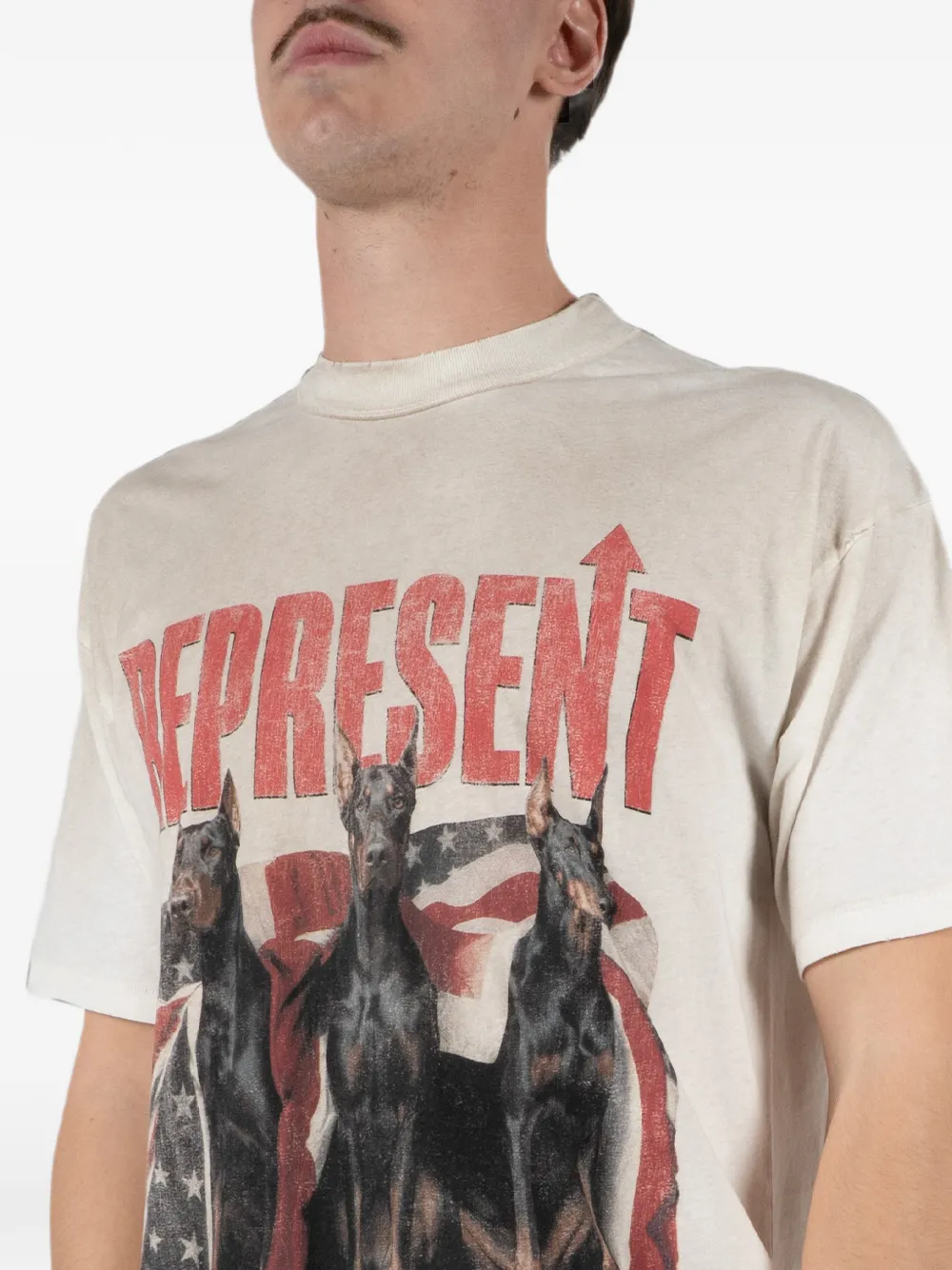 Represent Dream on Tour T-shirt met grafische print Beige