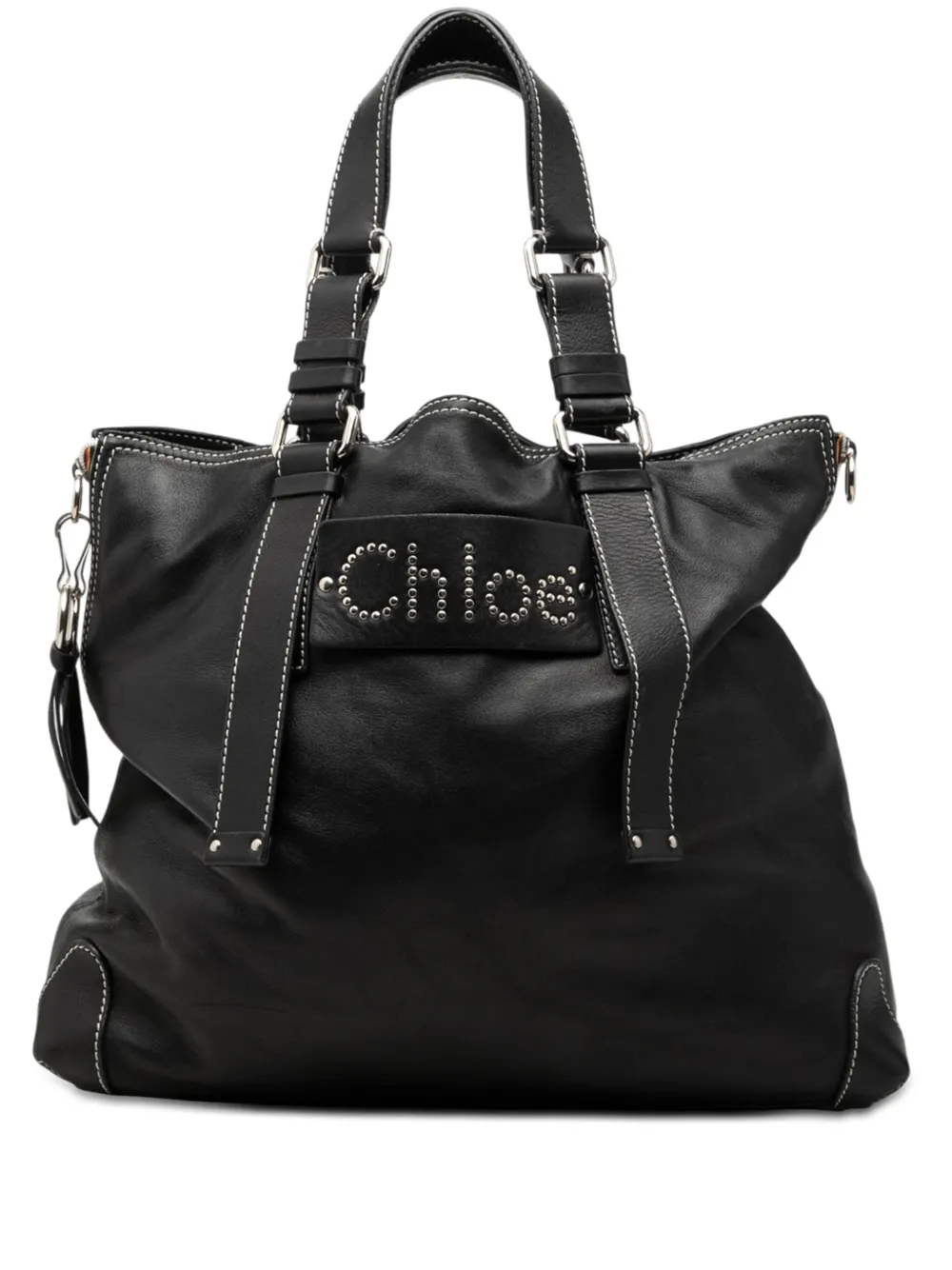 Chloé Pre-Owned 2007 Lambskin Studded Patsy tote bag - Nero