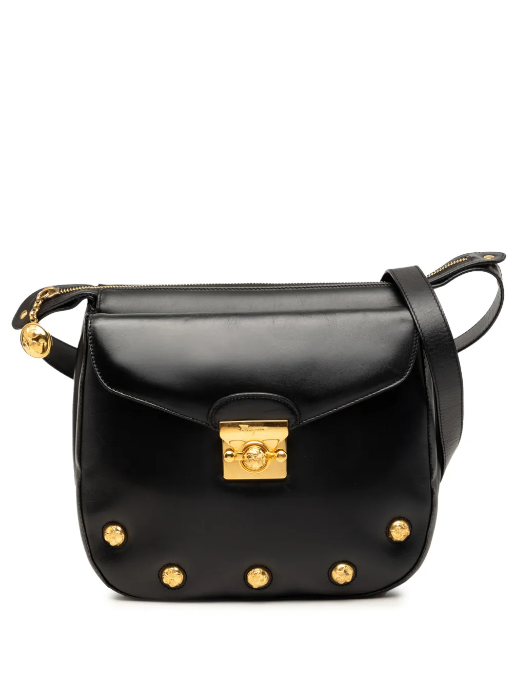 Ferragamo Pre-Owned 2010-2026 Studded Leather Crossbody shoulder bag - Nero