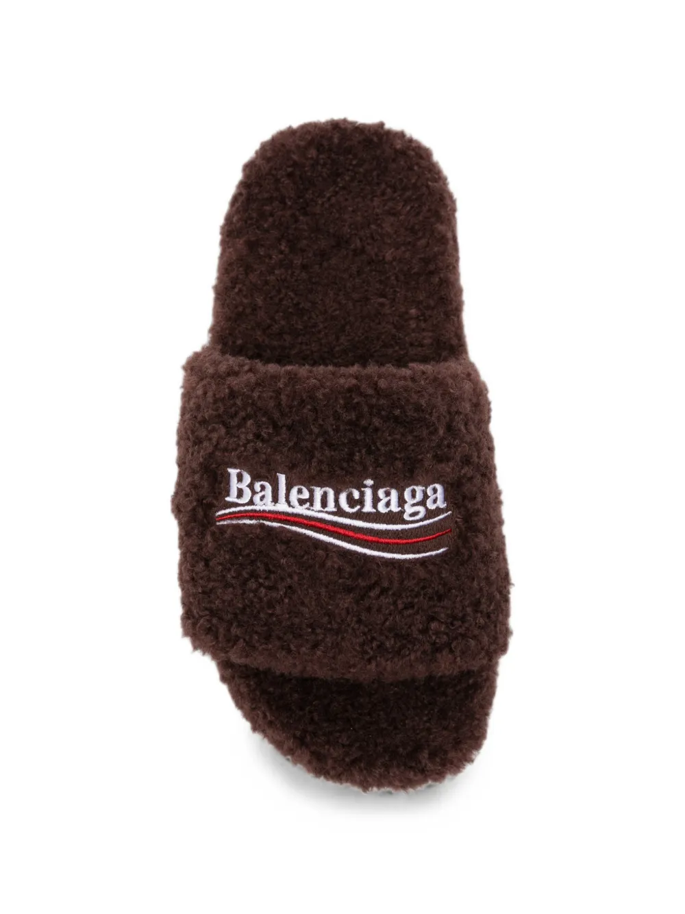 Balenciaga Furry Open slides Bruin
