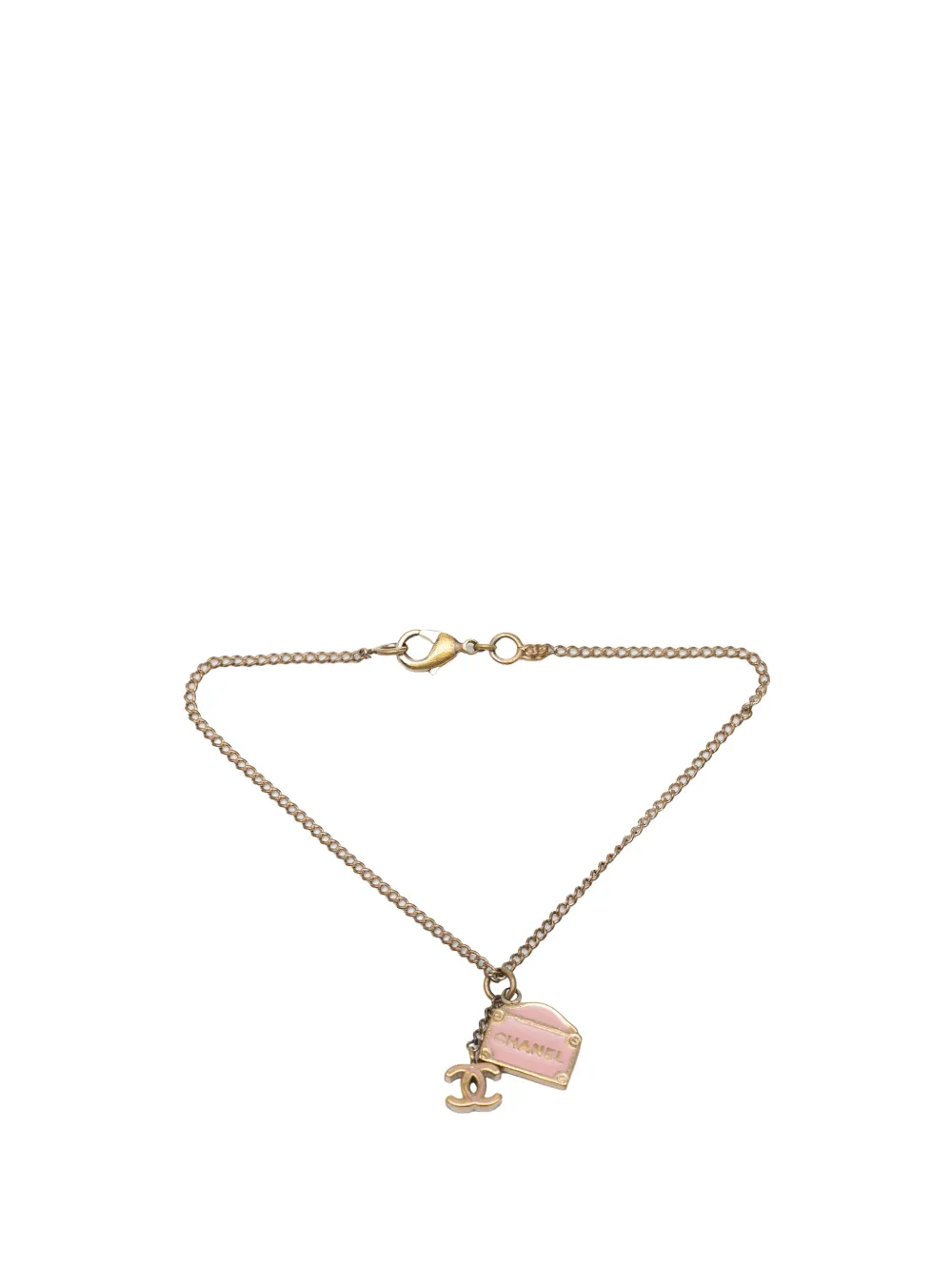 CHANEL Pre-Owned 2006 CC Gold Plated and Enamel 31 Rue Cambon Charm Bracelet costume bracelet - Oro