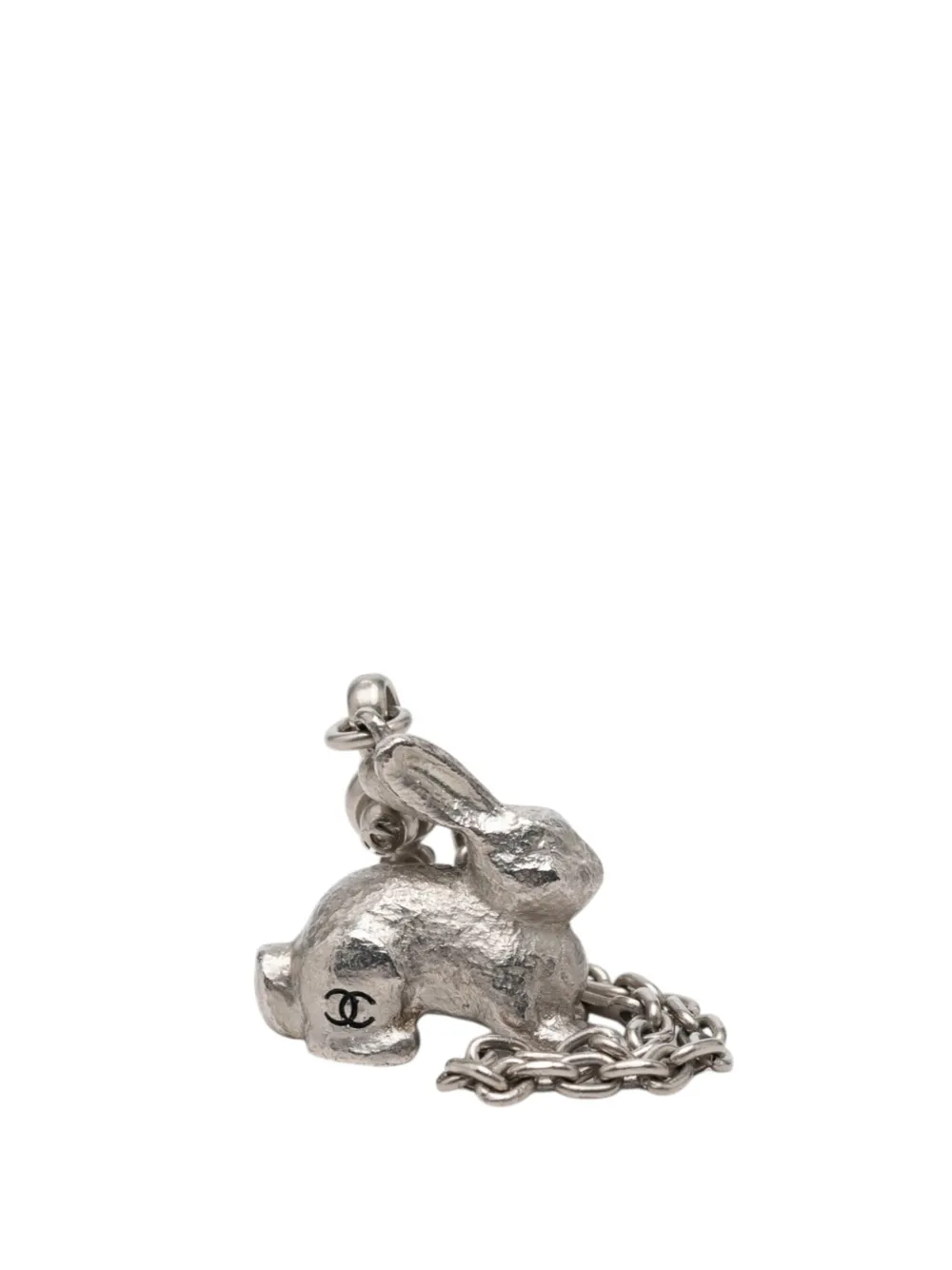 CHANEL Pre-Owned 2010-2026 CC Brass Rabbit and Bag Charm key chain - Argento