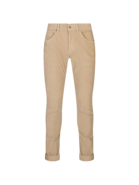 DONDUP corduroy logo-plaque trousers