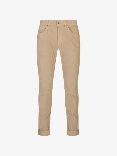 DONDUP corduroy logo-plaque trousers