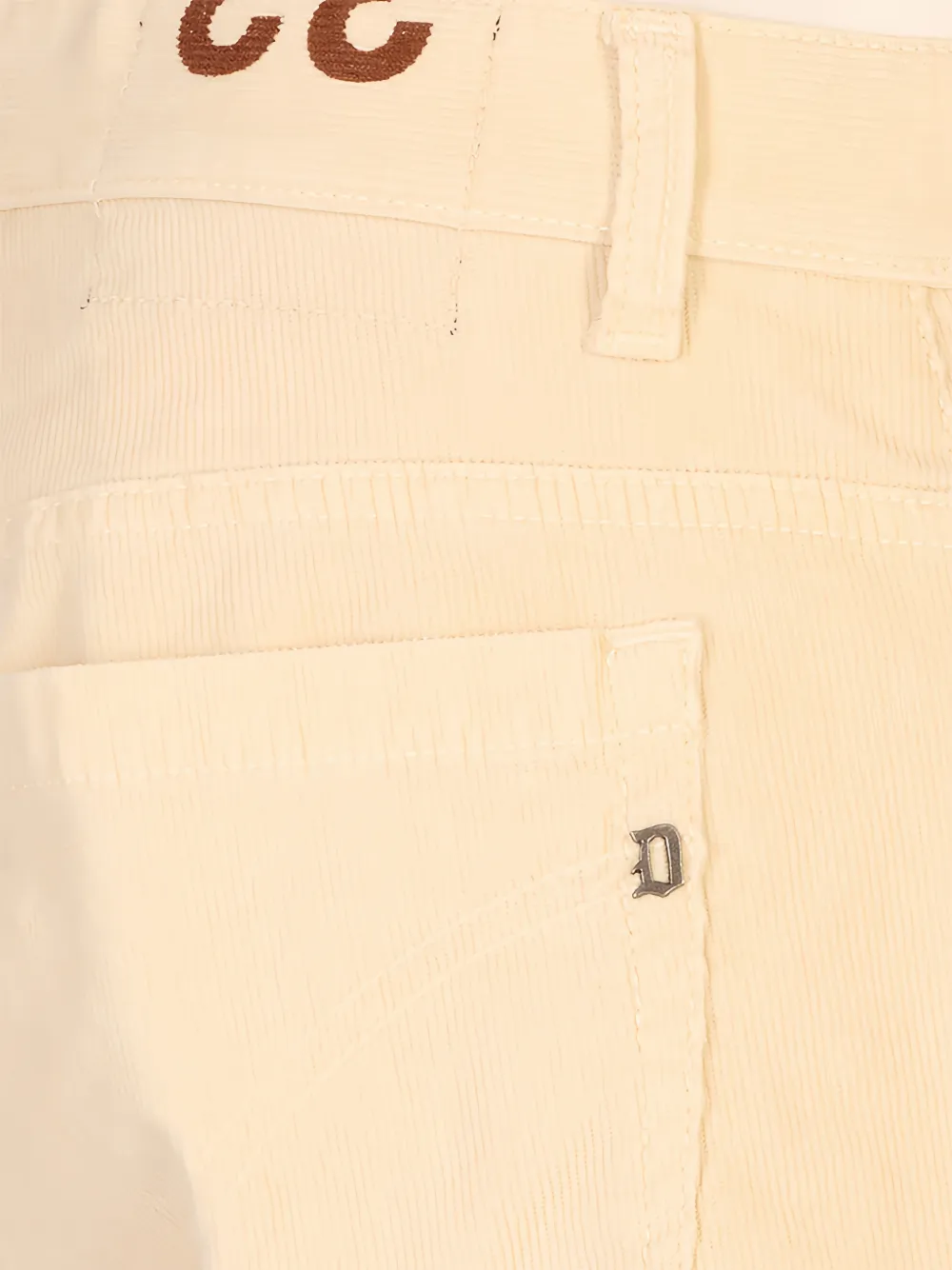 DONDUP Ribfluwelen broek Beige