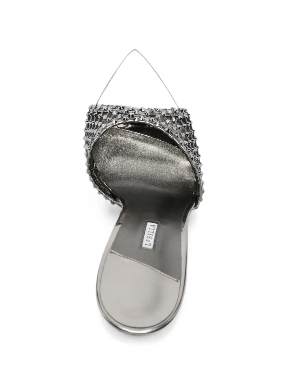 Le Silla Gilda crystal-embellished pointed-toe heeled sandals Zilver