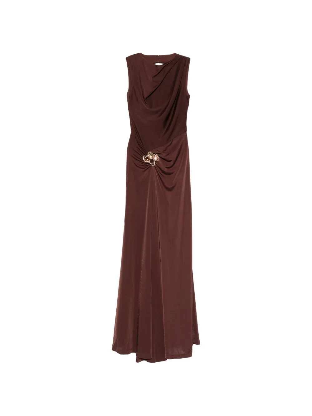 Rebecca Vallance embellished draped maxi dress - Braun