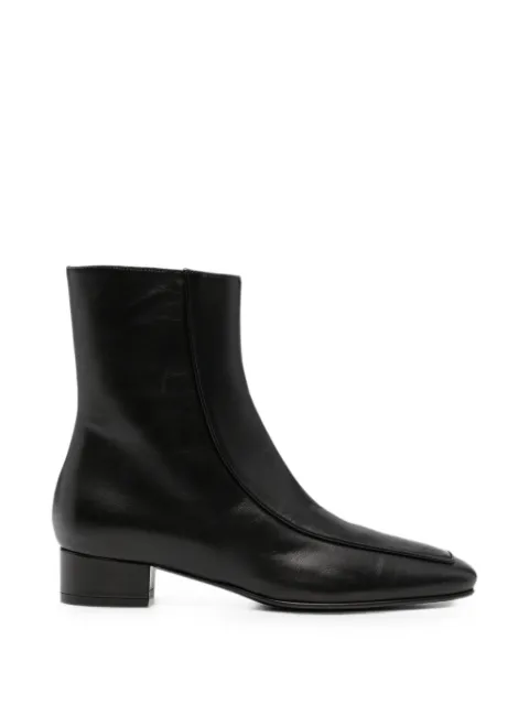HERBERT LEVINE Shadow Ban square-toe leather ankle boots