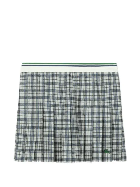 Burberry falda corta plisada a cuadros