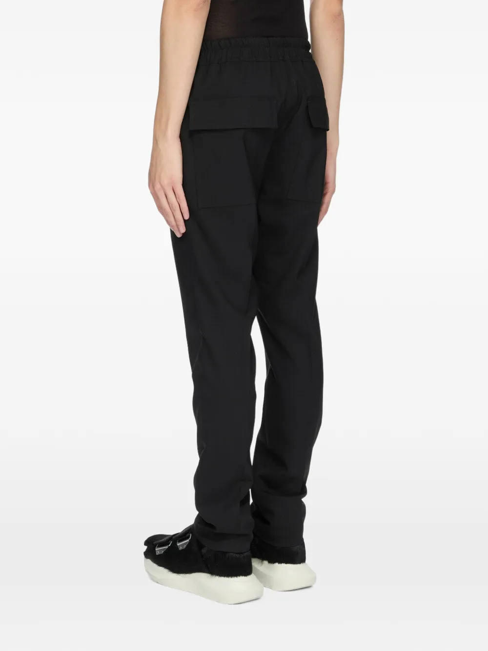 Rick Owens Drawstring Slim Long trousers Zwart