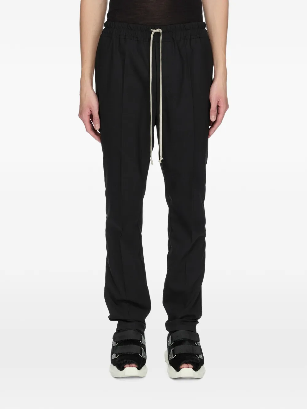 Rick Owens Drawstring Slim Long trousers Zwart