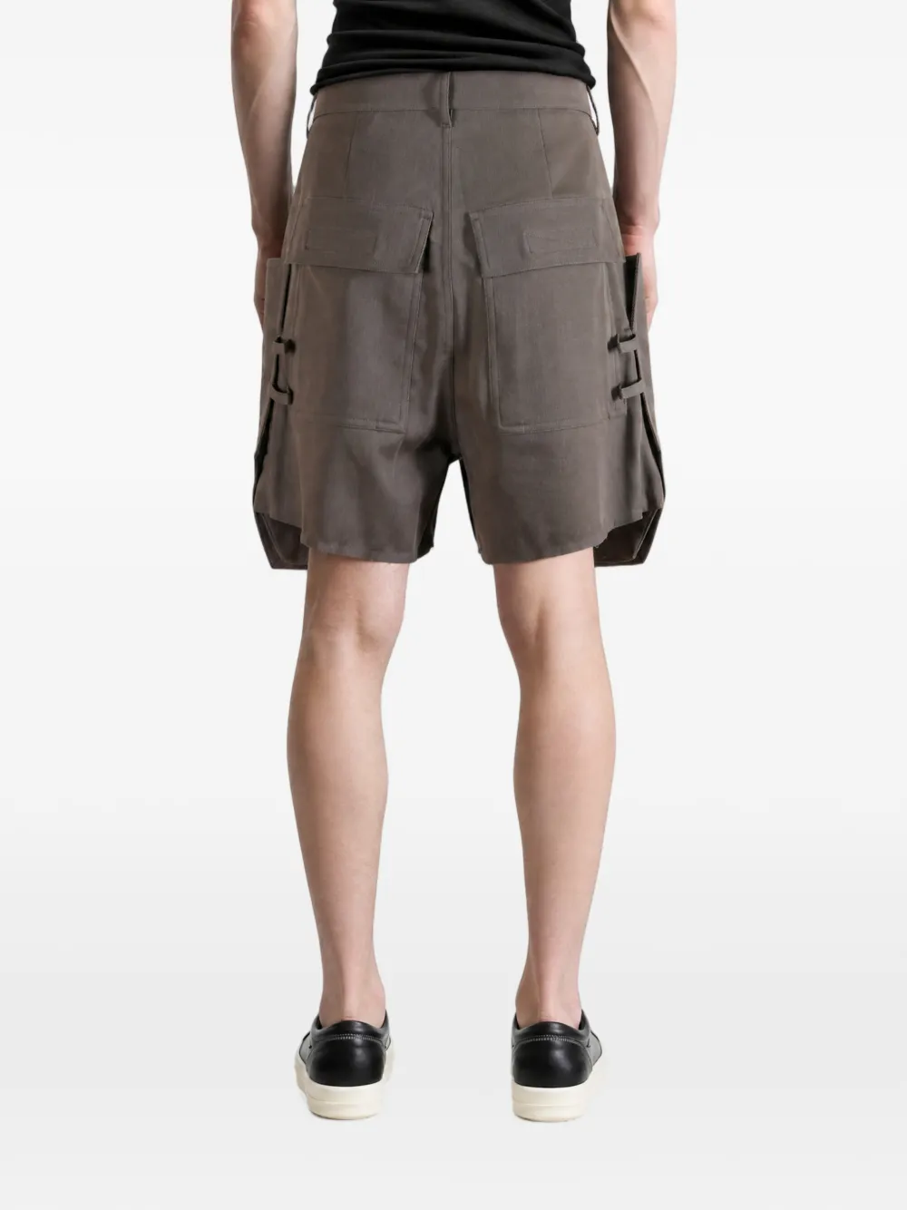 Rick Owens Shorts met gerafelde afwerking en vlakken Grijs